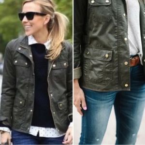 J. Crew Dark Green Relaxed Boyfriend Field Jacket